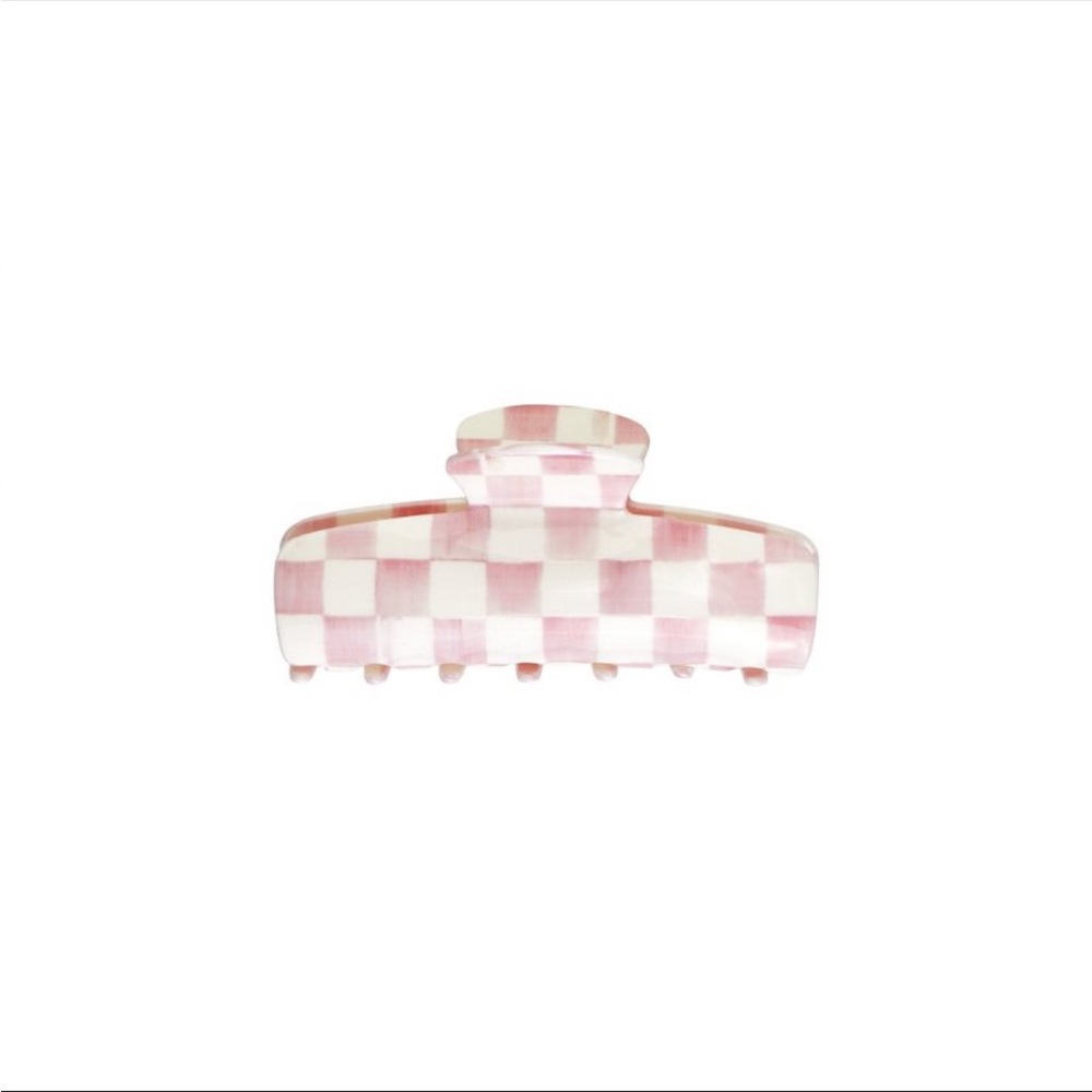 Goody x MacKenzie-Childs Pink Checkered Claw Clip - Picture 5 of 7